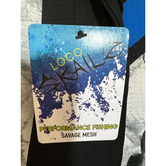 NWT LOCO SKAILZ Medium Performance Fishing Shirt Long Sleeve 1/4 Zip Thumb Hole - Picture 5 of 6